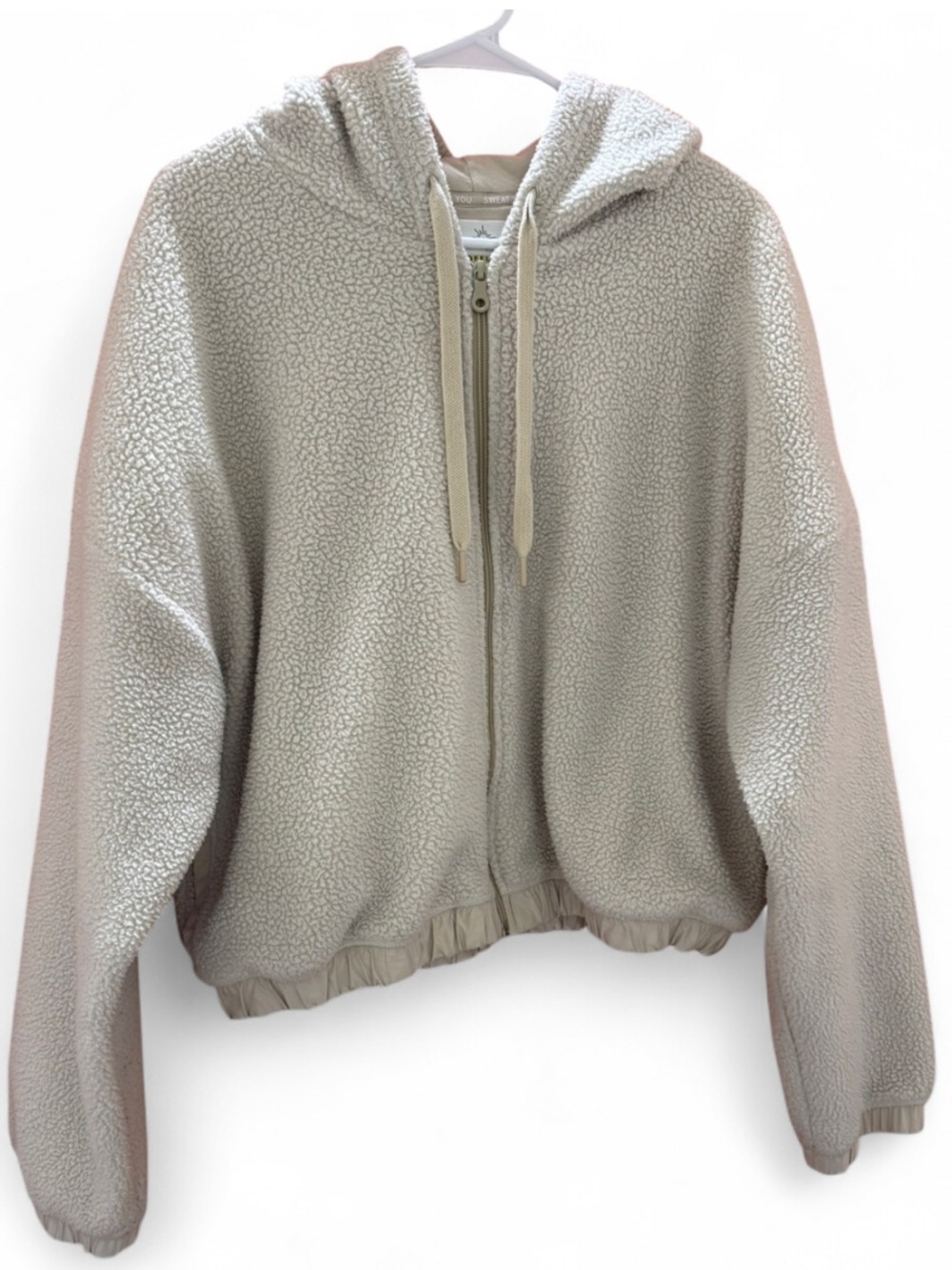 aerie Offline Sherpa Hoodie in Beige
